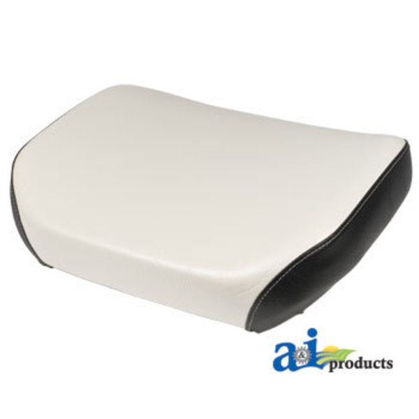 A & I Products Bottom Cushion, Wood Base, WHT/BLK VINYL 15" x18" x3" A-388546R91-5